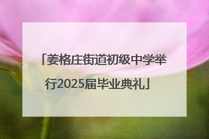 姜格庄街道初级中学举行2025届毕业典礼